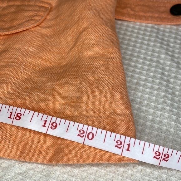 J.jill Linen Jacket Size Petite M - Peach Orange - Picture 10 of 14